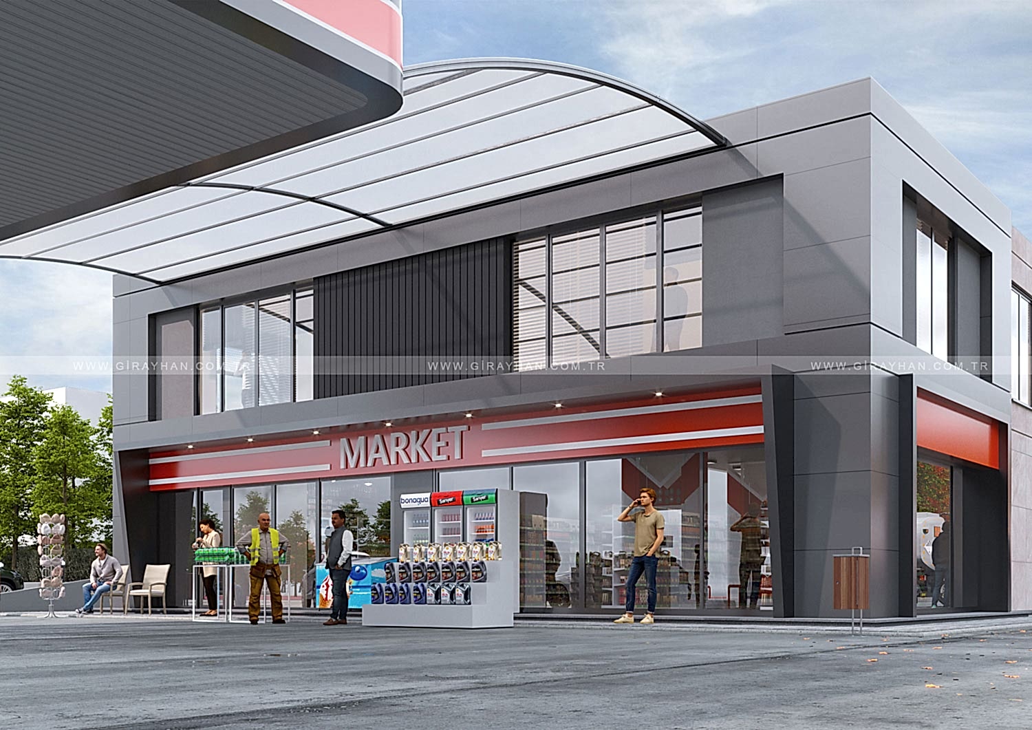 Petrol İçi Market + İdari Bina Girayhan Mimarlık